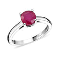 Niassa Ruby (FF) Ring in Platinum Over Sterling Silver (Size 11.0) 1.20 ctw - Sticky add to cart bar