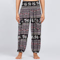 Tamsy Wine Elephant Harem Pant with 2 Pockets - One Size Fits Most - Sticky add to cart bar