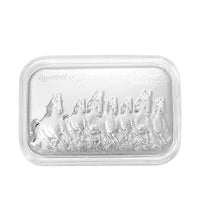 999 Platinum Seven Horse Emboss Bar (31x45.5mm) 300mg