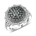 D'Joy Narsipatnam Alexandrite, Moissanite Ring in Rhodium Over Sterling Silver (Size 7.0) 1.35 ctw - Sticky add to cart bar