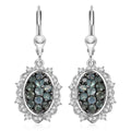 D’Joy Narsipatnam Alexandrite, Moissanite Earrings in Rhodium Over Sterling Silver 1.70 ctw - Sticky add to cart bar