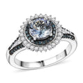 Luxoro 10K White Gold AAA Peacock Tanzanite, Venice Blue Diamond and White Diamond (I2) Ring (Size 10.0) (4 g) 1.60 ctw - Sticky add to cart bar