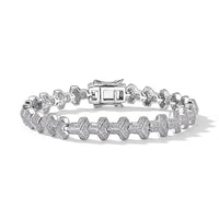 Luxuriant Lab Grown Diamond (G-H, SI) Bracelet in Rhodium Over Sterling Silver 2.00 ctw (8.00 Inches)