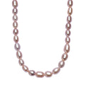 D'Joy Lavender Pearl Necklace in Rhodium Over Sterling Silver 18 Inches - Sticky add to cart bar