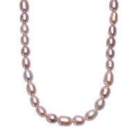 D'Joy Lavender Pearl Necklace in Rhodium Over Sterling Silver 18 Inches