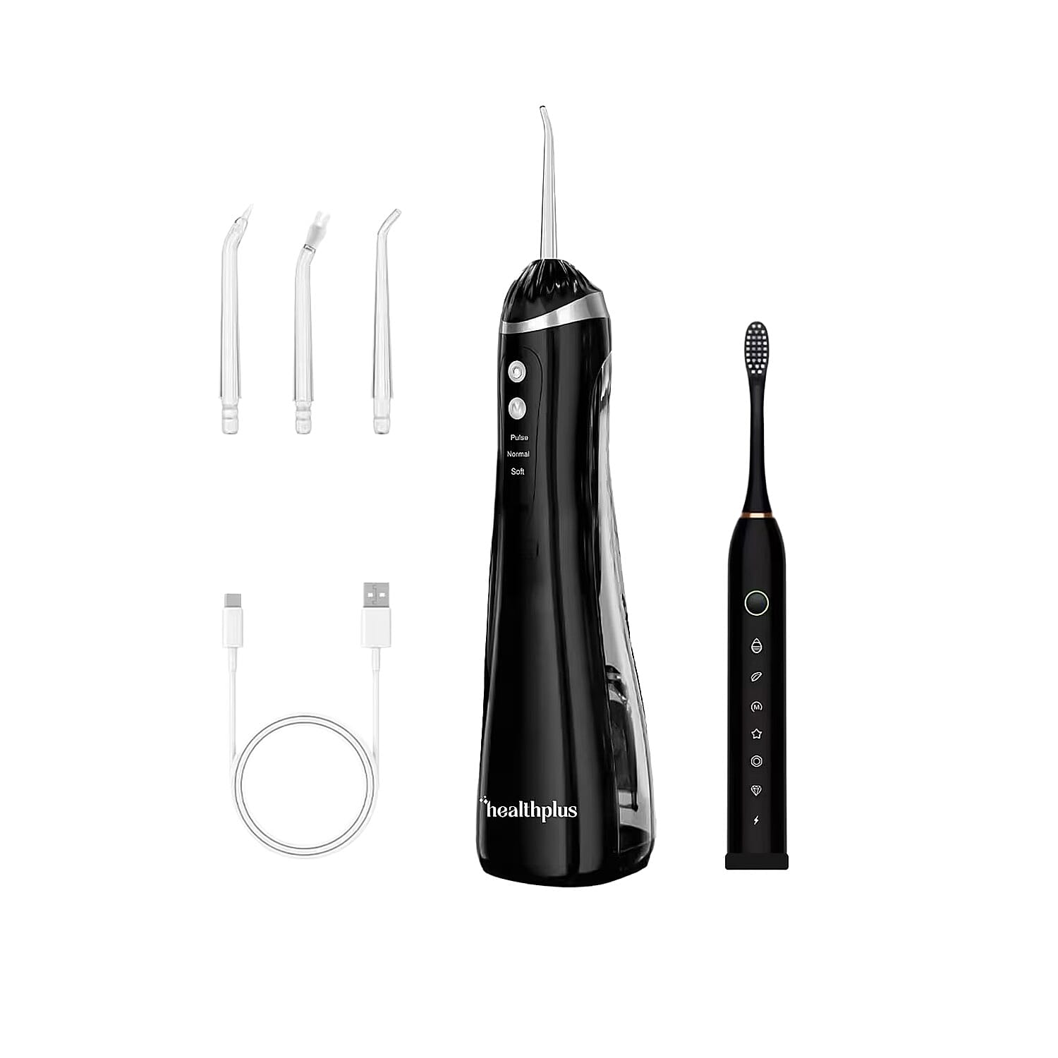 Electric Toothbrush and Water Flosser - Black