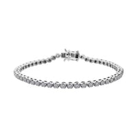 Luxuriant Lab Grown Diamond (G-H, SI) Bracelet in Rhodium Over Sterling Silver (6.50 In) 1.85 ctw