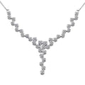 Luxuriant Lab Grown Diamond G-H SI 1.50 ctw Starlight Necklace in Rhodium Over Sterling Silver 18 Inches - Sticky add to cart bar