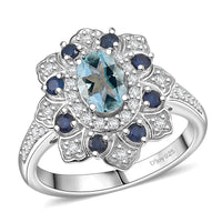 D’Joy Brazilian Heliodor, Multi Gemstone Tulip Leaf Ring in 18K Vermeil YG Over Sterling Silver (Size 10.0) 1.50 ctw