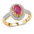 D'Joy Premium Montepuez Ruby, Multi Gemstone Sunfire Regalia Ring in 18K Vermeil YG Over Sterling Silver (Size 10.0) 1.70 ctw - Sticky add to cart bar