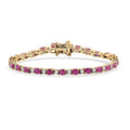 D’Joy Mozambique Ruby, Moissanite Blaze Flower Vines Bracelet in 18K Vermeil YG Over Sterling Silver (6.50 In) 6.75 ctw - Sticky add to cart bar