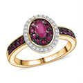 D'Joy Montepuez Ruby and White Zircon 1.10 ctw Queen’s Whisper Ring in 18K Vermeil Yellow Gold Over Sterling Silver - Sticky add to cart bar