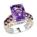 EverTrue Rose De France Amethyst abd Orissa Rhodolite Garnet 8.60 ctw Ring 18K YG Plated and Platinum Bond (Size 10.0) - Sticky add to cart bar