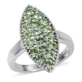J Francis Embellished with Peridot Crystal by Swarovski Celestial Fern Ring in Stainless Steel (Size 10.0) - Sticky add to cart bar