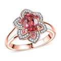 D’Joy Red Apatite, Multi Gemstone Lotus Bloom Ring in 18K Vermeil RG Over Sterling Silver (Size 10.0) 1.60 ctw - Sticky add to cart bar