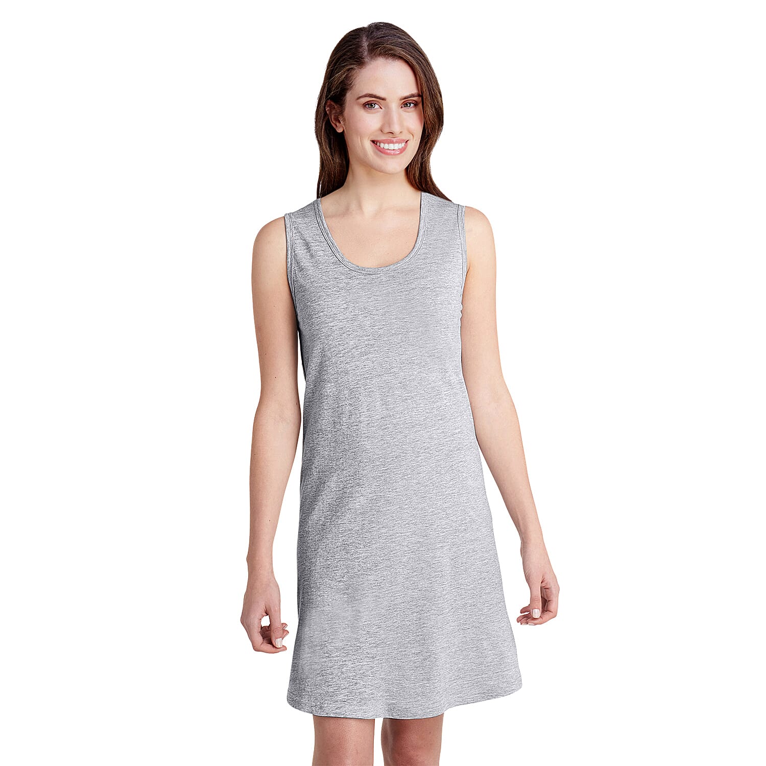 LAT Black and Camo 100% Cotton Fine Jersey Racerback Tank Dress - S