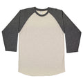 LAT Natural Heather 100% Cotton Fine Jersey 3/4 Raglan Sleeve Tee - S - Sticky add to cart bar