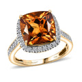 10K Yellow Gold AAA Santa Ana Madeira Citrine, Luxuriant Lab Grown Diamond (G-H, SI) (0.52 cts) Ring 5.27 ctw - Sticky add to cart bar