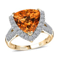 10K Yellow Gold AAA Santa Ana Mandarin Citrine, Luxuriant Lab Grown Diamond (G-H, SI) (0.83 cts) Ring 5.44 ctw - Sticky add to cart bar