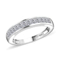 J Francis Embellished with Zirconia by Swarovski 1.40 ctw Infinite Grace Band Ring in Platinum Over Sterling Silver - Sticky add to cart bar