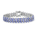D'Joy Tanzanite Bracelet in Rhodium Over Sterling Silver (6.50 In) 17.00 ctw - Sticky add to cart bar
