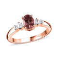 D'Joy Champagne Apatite, Diamond Ring in 18K Vermeil RG Over Sterling Silver (Size 10.0) 0.80 ctw - Sticky add to cart bar