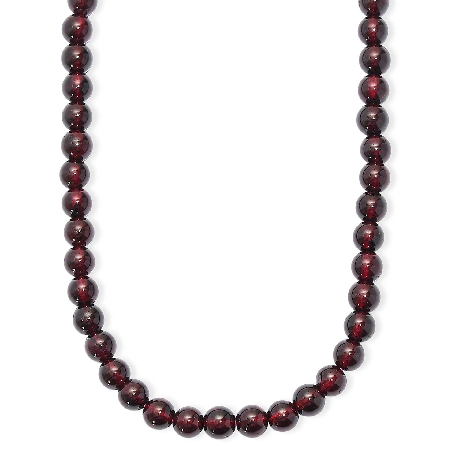 D'Joy AAA Mozambique Garnet 172.00 ctw Celebrity Beaded Necklace in 18K Vermeil Yellow Gold Over Sterling Silver 20 Inches