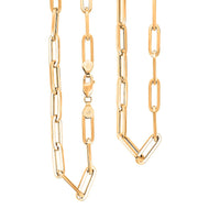 6mm Paperclip Chain Necklace in 10K Yellow Gold 17.10 Grams 22 Inches