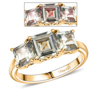 D'Joy AAA Turkizite Ring in 18K Vermeil YG Over Sterling Silver (Size 10) 2.90 ctw