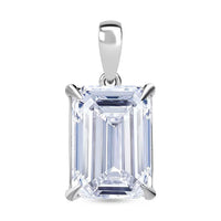 Luxuriant Lab Grown Diamond F VS2 10.00 ctw Pendant without Chain in Rhodium Over Sterling Silver