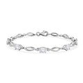 White Sapphire 3.00 ctw Bracelet in Sterling Silve (7.00 In) - Sticky add to cart bar