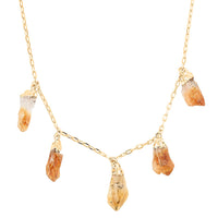 Brazilian Citrine Necklace in Goldtone (16-18 Inches) 33.50 ctw