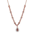 D'Joy Premium Blush Tourmaline and Multi Gemstone 2.60 ctw Whispers of Rose Necklace in 18K Vermeil Rose Gold Over Sterling Silver 18 Inches - Sticky add to cart bar