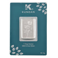 Kundan 999.9 Fine Silver One Troy Ounce Bullion Rose Flower Bar 31 Grams - Sticky add to cart bar