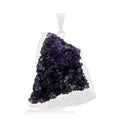 Purple Amethyst Druzy Pendant in Silvertone 45.00 ctw - Sticky add to cart bar