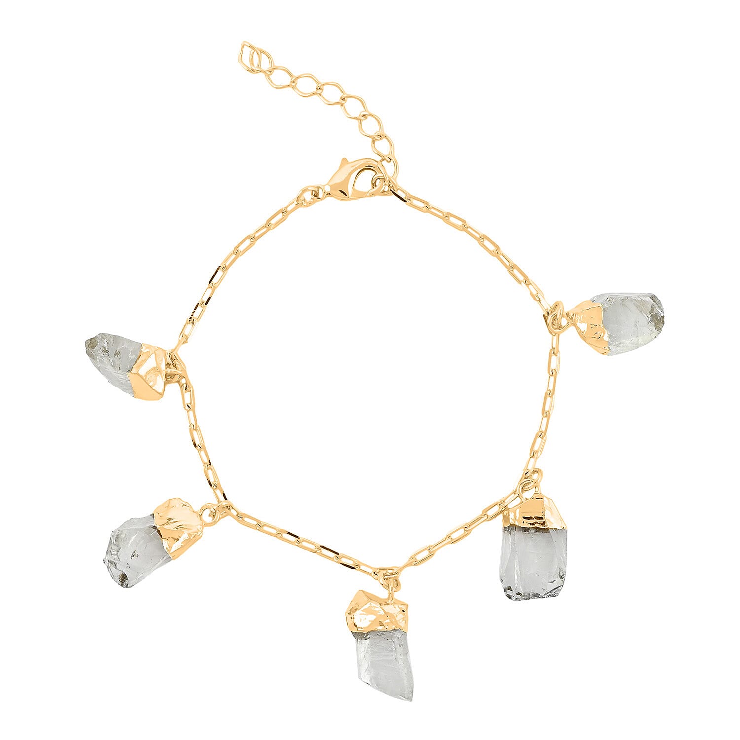 Brazilian Citrine Bracelet in Goldtone (7-8In) 34.00 ctw
