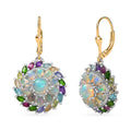 D'Joy Ethiopian WeloOpal, Multi Gemstone Earrings in 18K Vermeil YG and Rhodium Over Sterling Silver 6.20 ctw - Sticky add to cart bar