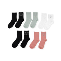 Tamsy Multi Color Crystal Butterfly and Heart 5pairs Ankle Socks