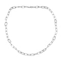 Luxuriant Lab Grown Diamond G-H SI 2.00 ctw Paper Clip Chain Necklace in Rhodium Over Sterling Silver 18 Inches - Sticky add to cart bar