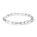 Luxuriant Lab Grown Diamond (G-H, SI) Paper Clip Chain Bracelet in Rhodium Over Sterling Silver (6.50 In) 1.00 ctw - Sticky add to cart bar