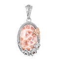 D'Joy Natrolite and Champagne Zircon 6.70 ctw Pendant without Chain in 18K Vermeil RG and Rhodium Over Sterling Silver - Sticky add to cart bar