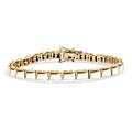 D’Joy 18K Vermeil YG Over Sterling Silver Bar Link Bracelet (6.50 In) (13.60 g) - Sticky add to cart bar