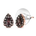 D’Joy Madagascar Color Change Garnet  Stud Earrings in 18K Vermeil RG Over Sterling Silver 1.00 ctw - Sticky add to cart bar