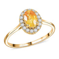 Certified & Appraised Luxoro AAA Madagascar Yellow Sapphire and G-H I2 Diamond 1.30 ctw Ring in 14K Yellow Gold (Size 10.0) - Sticky add to cart bar