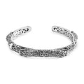 D'Joy Bali Legacy Sterling Silver Dragon Cuff Bracelet (7.25 In) (28.70 g) - Sticky add to cart bar