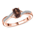 Premium Madagascar Color Change Garnet and Luxuriant Lab Grown Diamond G-H SI 1.15 ctw Ring in 18K Vermeil Rose Gold Over Sterling Silver (Size 10.0) - Sticky add to cart bar
