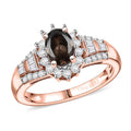 D’Joy Madagascar Color Change Garnet, Moissanite Ring in 18K Vermeil RG Over Sterling Silver (Size 10.0) 1.60 ctw - Sticky add to cart bar