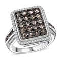 D’Joy Madagascar Color Change Garnet and White Zircon 2.50 ctw Ring in Rhodium Over Sterling Silver (Size 10.0) - Sticky add to cart bar