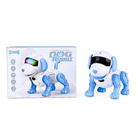 Blue Bionic Smart Robotic Dog Toy with Remote Control (7.28"×7.48")