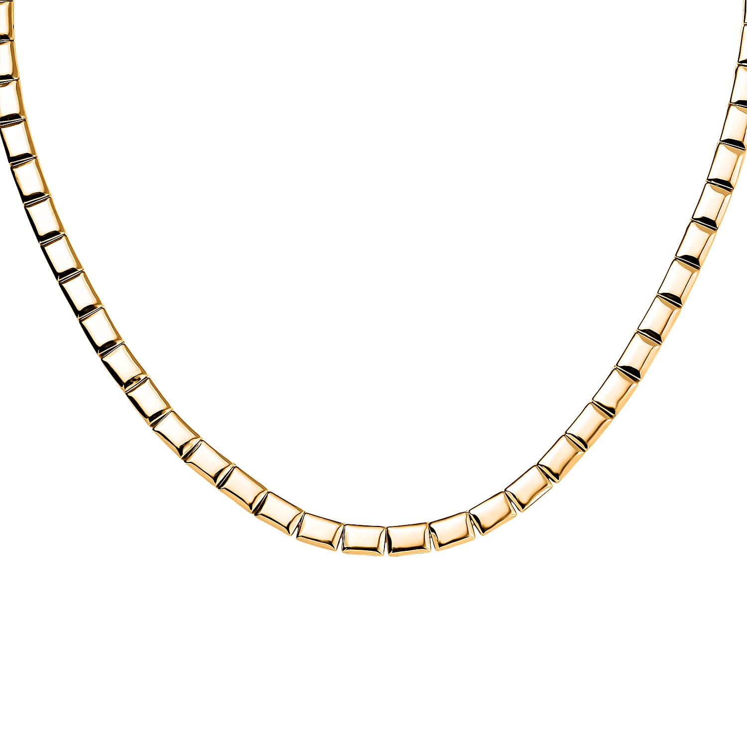 EverTrue Bronzella Collection Bar Link Chain Necklace in 18K YG Plated Bronze 18 Inches